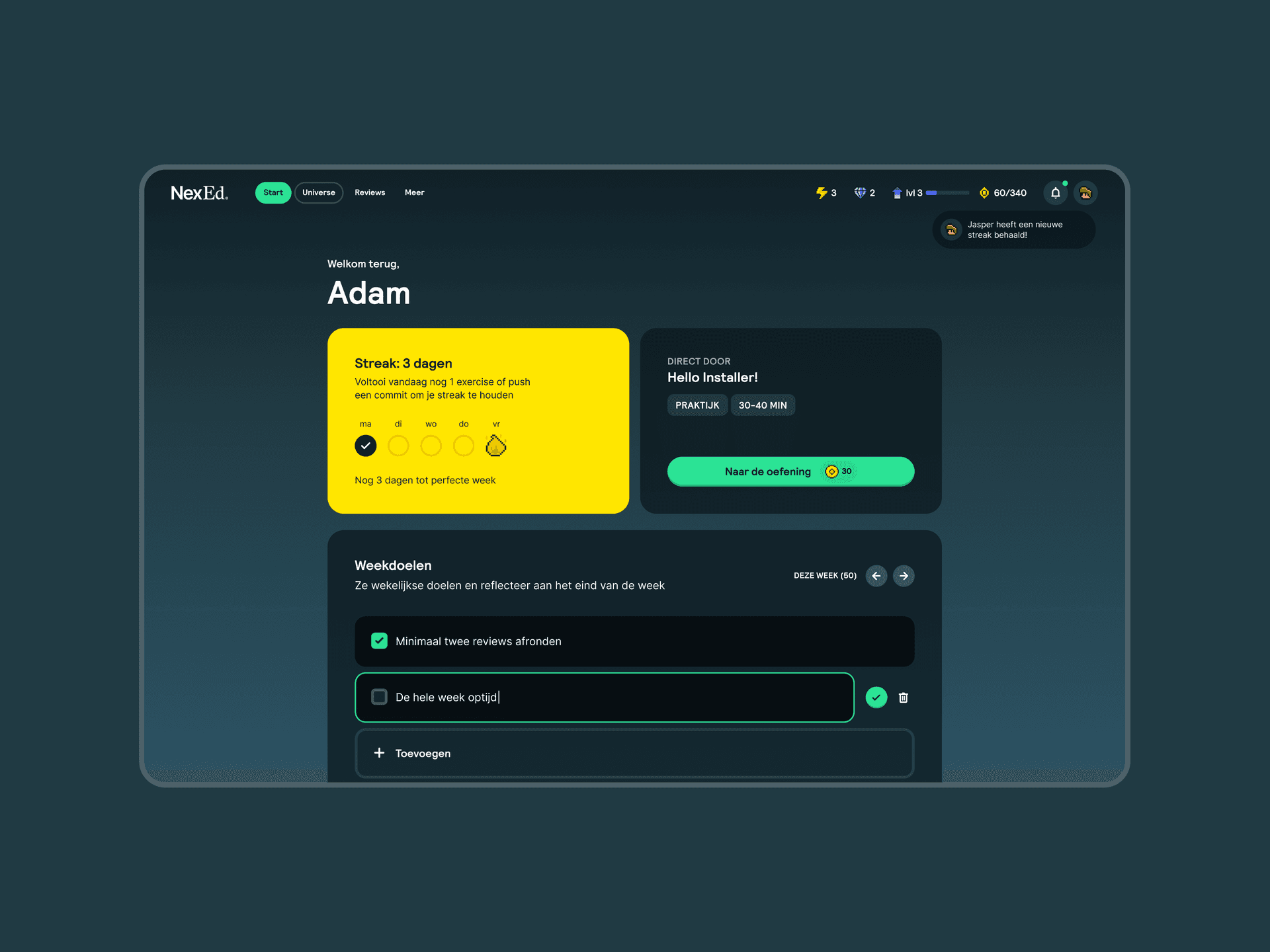 Nexed 01 - Student Dashboard